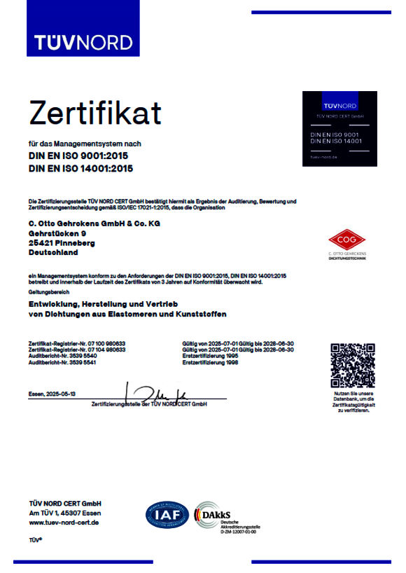 Zertifikat DIN EN ISO 9001 : 2015 und DIN EN ISO 14001 : 2015 Zertifikat DIN EN ISO 9001 : 2015 und DIN EN ISO 14001 : 2015