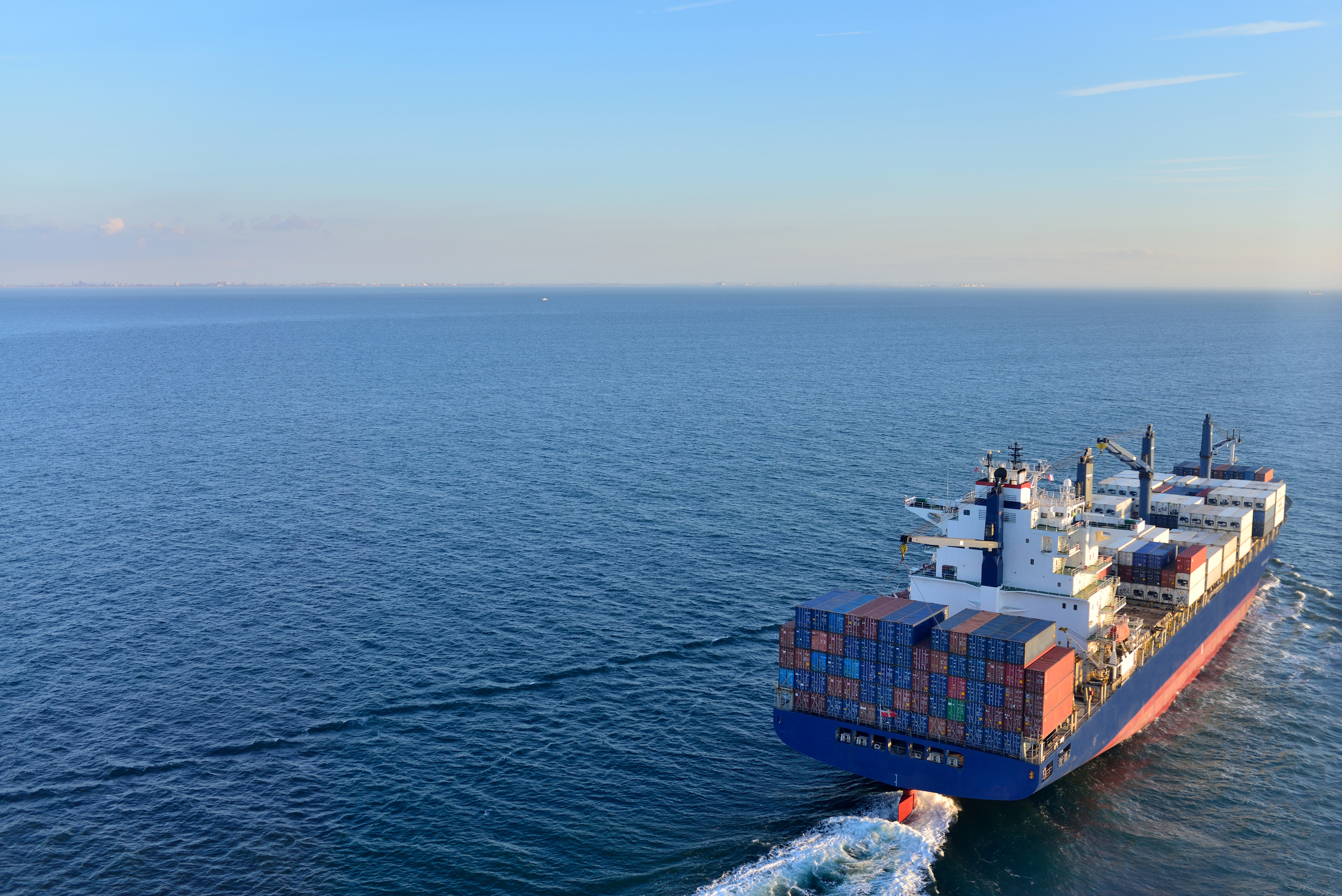 container ship at sea