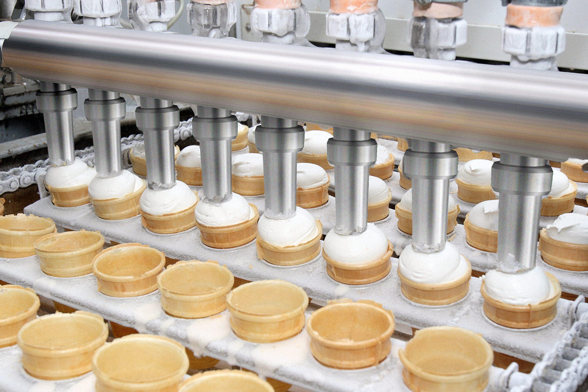 Bottling plant ice cream